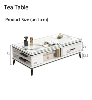 Meuble TV en bois moderne extensible, combinaison table basse et meuble TV pour salon, appartement compact