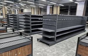 Factory Price YuanHong Multi-Layer Steel <b>Epoxy</b> Powder Coated Supermarket Gondola Shelves Double-Sided L-Shaped Adjustable Height - Product Image 6