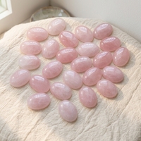 Cabochons ovales plats en quartz rose naturel 22x30mm, cristaux de guérison, énergie des chakras, fournitures de fabrication de bijoux, vente en gros