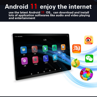 Lecteur DVD de voiture Android 11 de 11,6 pouces, écran tactile, radio, connexion Bluetooth USB, FM, Mirror Link, 2+32G, moniteur TV pour appuie-tête