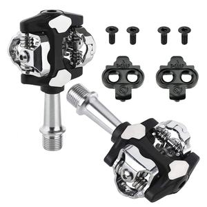 LEWEE Pédales autobloquantes en alliage d'aluminium avec roulement scellé pour SPD MTB Crampons Axe de pédale de vélo pour vélos de route - Product Image 2