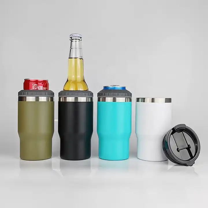Bulk 4 in 1 Koozie Stainless Steel Insulated Can Cooler Beer