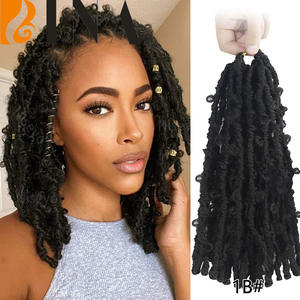 Perruque <span class=keywords><strong>africaine</strong></span> à tresses naturelles de 18 pouces, style Butterfly Loc, pour femmes, double trame, fabrication machine, pour le commerce transfrontalier, produit très demandé - Product Image 2