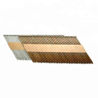 Clous en bande de papier lisses et plats en acier Bluekin 3x120, 30-34 degrés, pour charpente, calibre 3, zingués jaune-chromate, pour bricolage