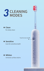 IVISMILE Dernière conception avec tête de vibration de balayage Deux brosses de rechange <span class=keywords><strong>Brosse</strong></span> <span class=keywords><strong>à</strong></span> dents électrique adaptée aux gencives - Product Image 6