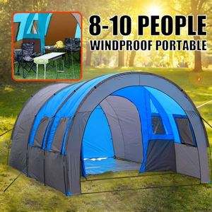 Tente familiale imperméable pour le camping en plein air, pliable et portable, pour la randonnée et la plage, 8 personnes - Product Image 3