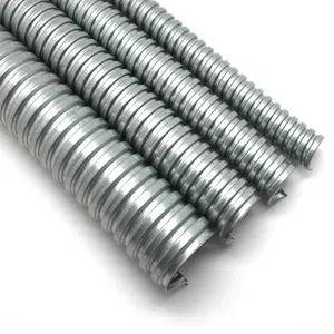 factory wholesale Galvanized Steel Flexible Conduit Metal Steel Corrugated Tube For Wire Protection