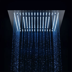 Pommeau de <span class=keywords><strong>douche</strong></span> carré avec lumière LED, salle de bain, luxe, pluie, poli, avec télécommande, 16 pouces - Product Image 3