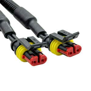 สายเชื่อมต่อไฟ LED สำหรับรถยนต์แบบกำหนดเอง 2 ขา แบบ Simm สีดำ PVC กันน้ำ สำหรับไฟรถยนต์ - Product Image 3