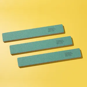 Barato 120/150 Grit Double Sides Double Cut Flat Green Bulk Nail Files Manicure Nail Tool Professional Arquivo de unhas regulares