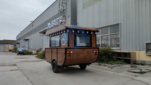 Fabrication en usine de glaces à bon prix avec équipement entièrement de cuisine Camion remorque alimentaire en forme de bateau en bois nouvellement conçu - Product Image 3