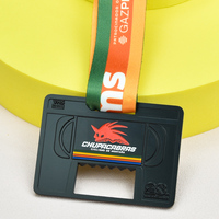 Médaille personnalisée unique en alliage de zinc en forme de cassette triangulaire, émail souple, pour course de gravier, volley-ball, événement sportif