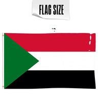 Drapeau du Soudan personnalisé imprimé recto simple 3x5 pieds, personnalisable pour tous les drapeaux nationaux et les drapeaux de présentation.