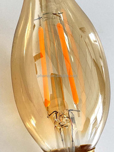 Factory Price G45 Pointed Amber Glass 2700K 220V 4W <strong>E27</strong> <strong>LED</strong> Filament <strong>Bulb</strong> - Product Image 4
