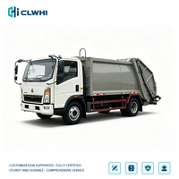 Nouveau camion compacteur de déchets Howo 4x2 6M³ 150HP Euro 6, mini camions compacteurs de déchets, camion compacteur de déchets Howo