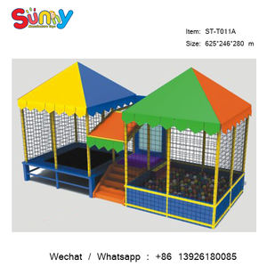 화려한 지붕과 방수 유치원 트램폴린 집 야외 유치원 트램펄린 - Product Image 3