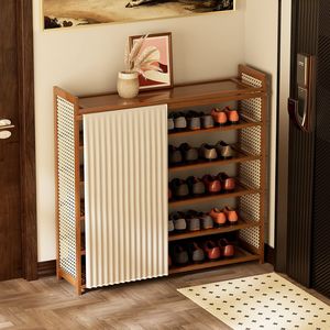 Multi-layer <b>shoe</b> rack, entryway doorway freestanding <b>shoe</b> rack, home living room floor-standing <b>storage</b> rack, decorative and - Product Image 4