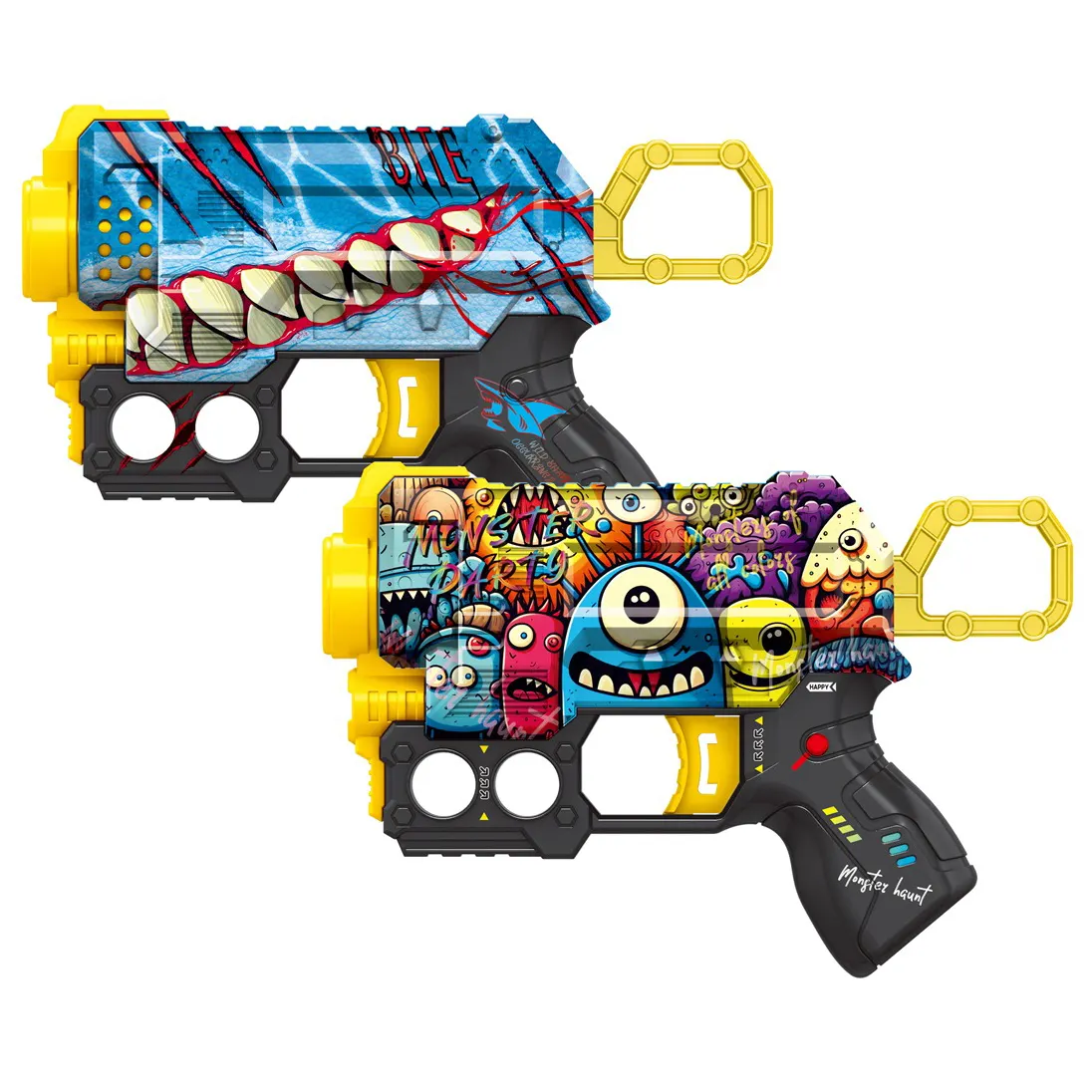 مسدس لعبة للأولاد بإطلاق القذائف، مسدس صغير، مسدسات لعبة برصاص طري مزودة بست رصاصات منتج جديد
