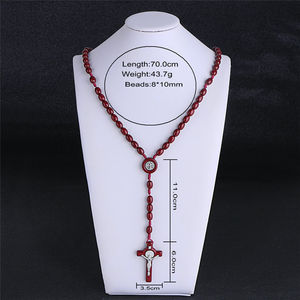Offre Spéciale En Bois Chapelet Perles Colliers Jésus Catholique Religieux Chapelet Colliers pour Pary <span class=keywords><strong>Bijoux</strong></span> En Gros - Product Image 3