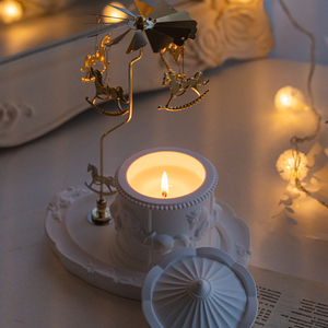 Carousel Scented Candle with <b>Soybean</b> Mixed Wax for Home Long-Lasting High-End Atmosphere Gift - Product Image 3