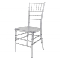 Chaises Chiavari empilables en résine transparente cristalline pour PC, vente en gros, directement du fabricant