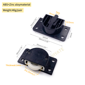 Roulettes pour portes de placard coulissantes, roulettes de sol pour armoires, rails de glissière, roulettes de style ancien, roulettes pour armoires coulissantes - Product Image 4