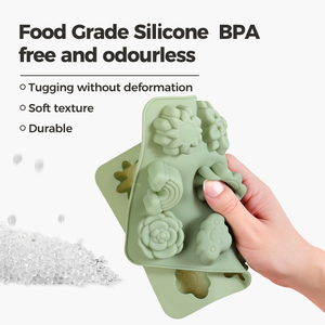 MUYULINS Factory 12-Cavity 3D Cloud Sun Rainbow Flower Shaped Maker LFGB Platinum Non-Stick BPA-Free <b>Silicone</b> Cake Mold - Product Image 5