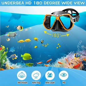 XIALE Premium tüplü dalış maskesi optimum sualtı görüş anti-sis özelliği için kristal berraklıkta cam lensler maksimum konfor - Product Image 5