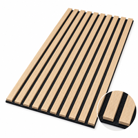 Panneaux acoustiques de qualité supérieure, panneaux insonorisants pour murs avec placage bois sur 3 côtés, panneaux muraux décoratifs en bois, panneaux muraux en lattes de bois