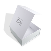 Boîte cadeau personnalisée en carton rigide avec fermeture magnétique blanche mate, impression de logo, pour les soins de la peau