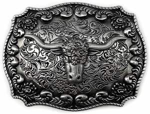 빈티지 스타일 합금 벨트 버클 미국 카우보이 패션 서양 3D 새겨진 암소 황소 머리 벨트 버클 - Product Image 4