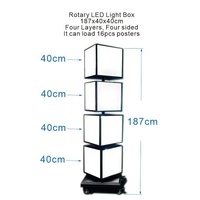 Panneau publicitaire LED rotatif à quatre faces, extérieur, résistant à la pluie, imperméable, 4 couches, cadre métallique, haute luminosité