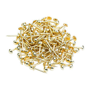 Винтажные латунные 10 мм декоративные ногти для рукоделия декоративные гвозди полированные декоративные обивки ногти в стиле арт-деко металлические шпильки - Product Image 3