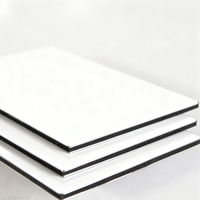 Panneau composite en aluminium décoratif pour murs intérieurs, 4 mm, cuisine, salle de bain, ignifuge, blanc mat, feuille ACP, design moderne
