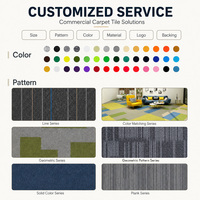 Dalles de moquette imprimées et rembourrées, revêtement de sol modulaire commercial personnalisé pour bureau, décoratif moderne de haute qualité pour hôtel
