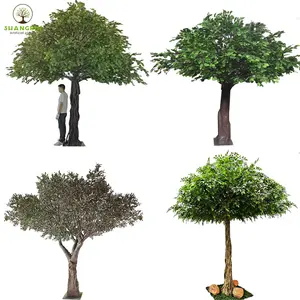 Landscape Trees Ornamental Foliage Plants Artificial Live Ficus Tree Lifelike Fiberglass Artificial Banyan Tree