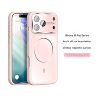 Casing Handphone Silikon Anti Benturan dengan Lapisan Akrilik, Sensasi Kulit Bayi, Lensa Sudut Lebar untuk Iphone Seri 13/14/15/16/17/18 Grosir