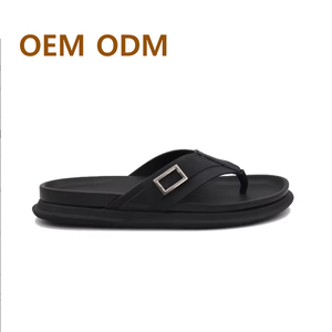OEM ODM High Quality <strong>Leather</strong> <strong>Slippers</strong> Stylish Brown Waxing <strong>Leather</strong> Comfort Insole New Design <strong>Slippers</strong> <strong>Men</strong> Rubber Summer <strong>Slippers</strong> - Product Image 2