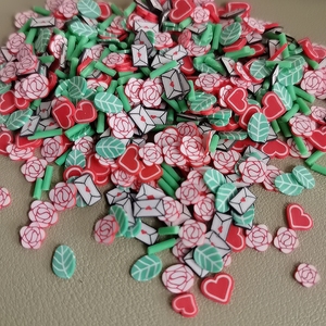 500g di Argilla Polimerica a Forma di Cuore, Busta, Rosa, Fiori, Foglie Verdi, Cilindrica, per Slime e Lavoretti Fai-da-Te - Product Image 1