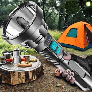 Portable Outdoor USB Rechargeable LED <b>Torch</b> Light High Power High Lumen Tactical Flashlight White LED <b>Lantern</b> IP65 ABS - Product Image 3