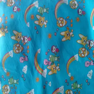 100% cotton mickey pattern print flannel fabric for baby diapers