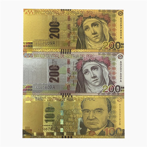 Billete <span class=keywords><strong>de</strong></span> Banco Peruano <span class=keywords><strong>de</strong></span> 200 Soles y <span class=keywords><strong>100</strong></span> Soles, con Lámina <span class=keywords><strong>de</strong></span> Oro <span class=keywords><strong>de</strong></span> 24 Quilates, Resistente al Agua, para Colección y Regalo <span class=keywords><strong>de</strong></span> Cumpleaños - Product Image 1