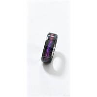 Nouvelle conception, bague en acier tungstène plaqué noir poli avec incrustation, bijoux de mode pour hommes