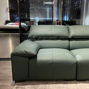 Sofá Cama Reclinable Moderno Keynes de Tres Plazas, con Respaldo Acolchado de Cuero PU, Brazos Acolchados y Patas de Metal, Mueble para Sala de Estar - Product Image 3