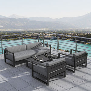 Set di Divani da Giardino Fulin, Moderni e Bestseller, in <span class=keywords><strong>Alluminio</strong></span> per Esterni, Resistenti alle Intemperie, per Sala da Pranzo/Soggiorno, Patio e Giardino - Product Image 2