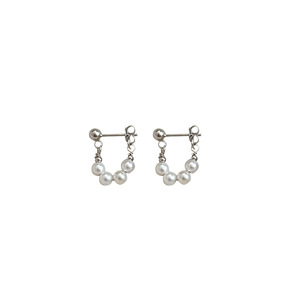 S925 Sterling Silver Hoop <b>Earrings</b> With Pearl <b>Studs</b> For Women Everyday Wear <b>Fine</b> Jewelry - Product Image 5