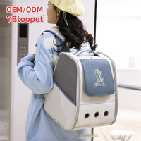Sac à dos de transport léger pour animaux de compagnie avec trous d'aération respirants et fenêtre supérieure – Sac à dos portable pour chat et animal de compagnie pour les promenades en extérieur