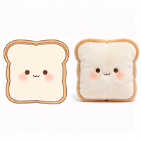 Coussins en peluche personnalisés en gros, coussin en forme de pain, coussin doux en peluche personnalisé avec logo, jouets en peluche en forme de pain