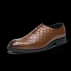 Chaussures habillées décontractées pour hommes de haute qualité, best-seller, en cuir véritable, oxfords, fermeture à lacets, antidérapantes, toujours tendance - Product Image 4