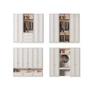 Modern Acrylic Walk in <strong>Closet</strong> Wardrobe Para Habitacion Custom Systems Design Wood Bedroom Cupboard - Product Image 5